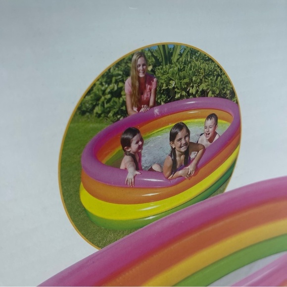 Intex Pool Mystic Sunset Glow Pool Pink Green Kiddie 3+ Years - Picture 5 of 7